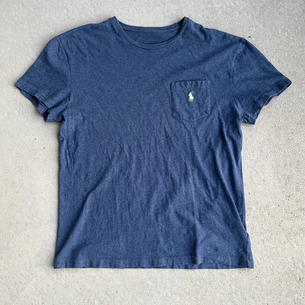 Polo by Ralph Lauren Men's Navy Tee with Pocket